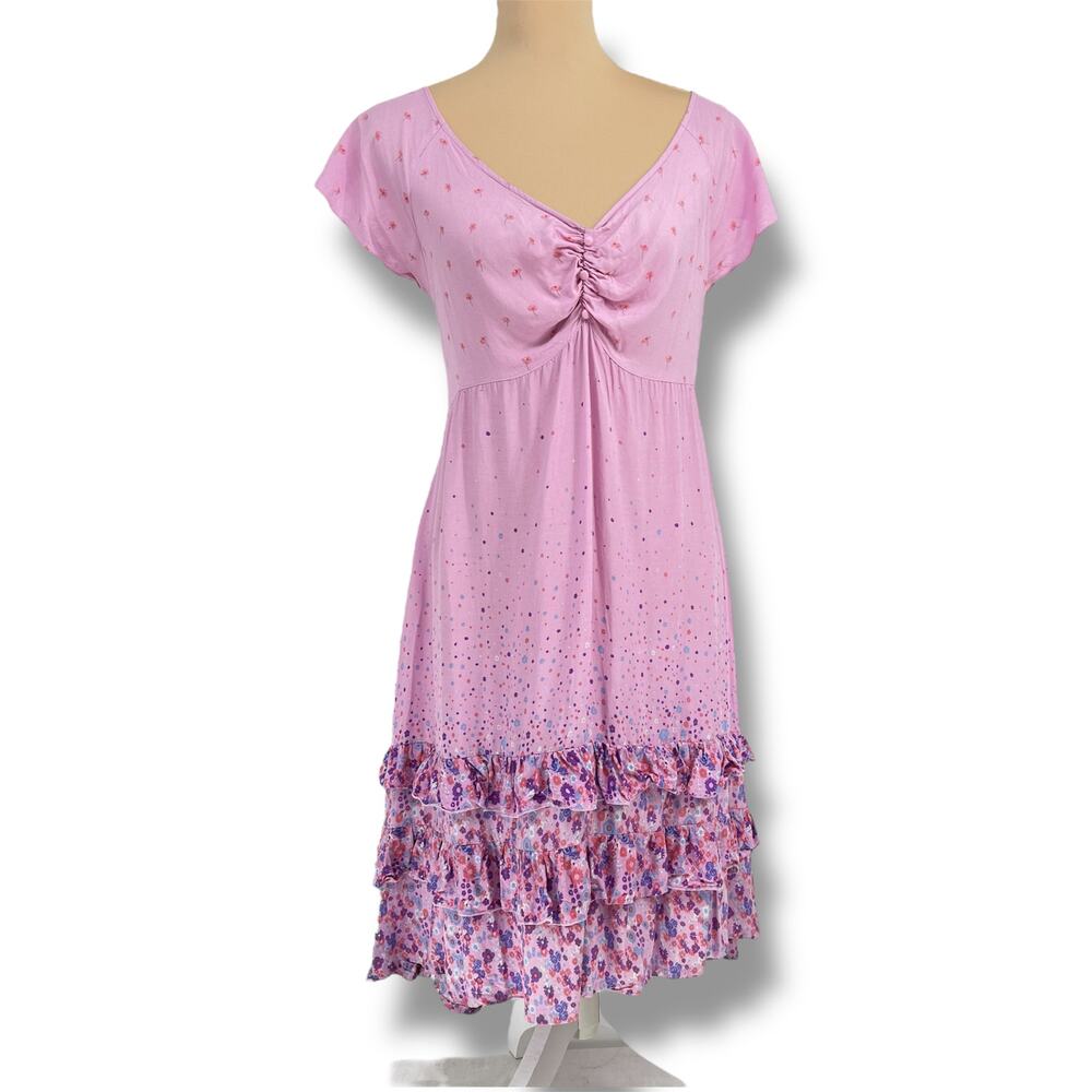 Baby Doll Y2K Style Ruffled  Midi Dress  by DREAM OUT LOUD L  Kitschy  Festival